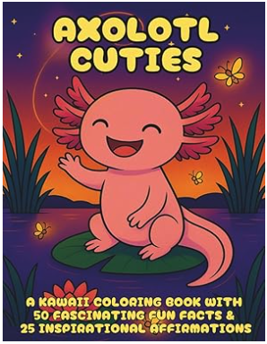 Axolotl Cuties, Example of a great colouring book out of which I created a multisensory learningexperience